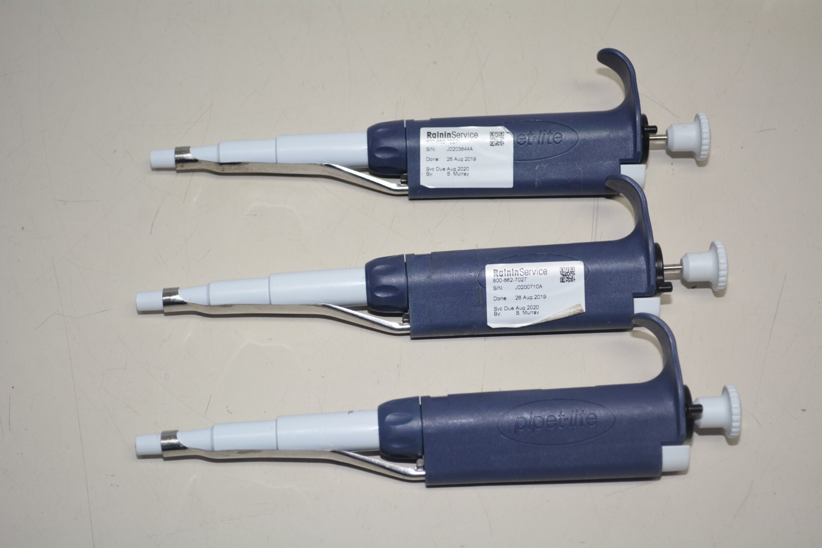 Lot 3x Rainin Pipet-Lite LTS 1000 100uL-1mL L1000 Single Channel Manual Pipette