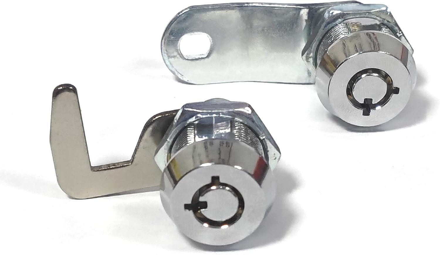 2 Pack Toolbox Lock 5/8" Tubular Cam Replacement Lock Hook Cam Keyed Alike with