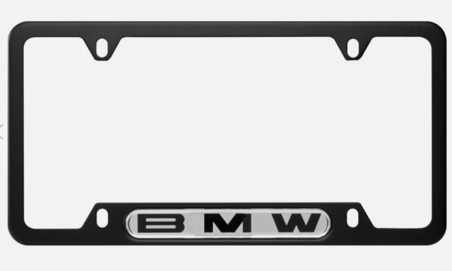 Genuine BMW License Plate Frame - Black Stainless Steel 82-12-0-010-398