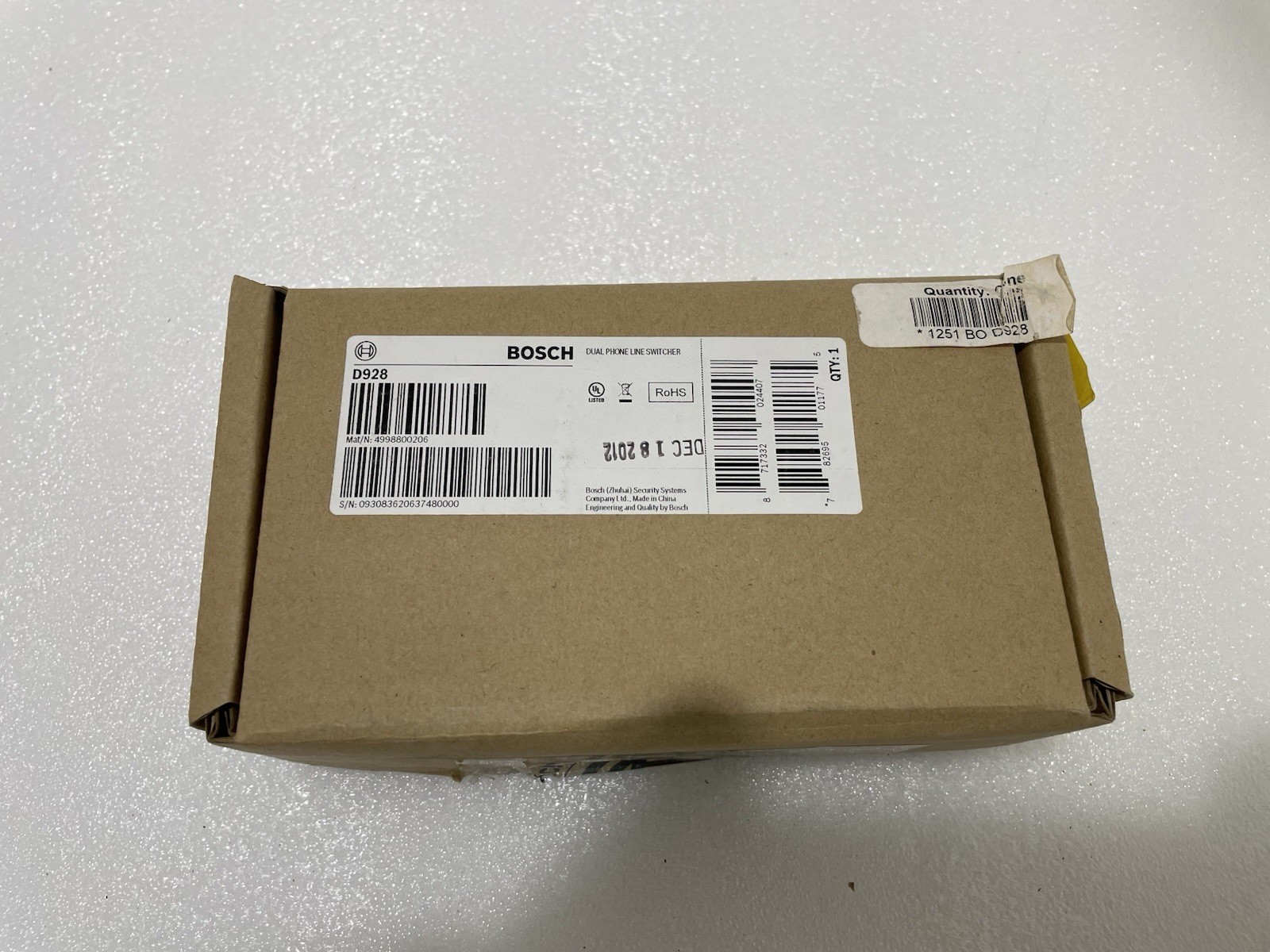Bosch D928 Dual Phone Line Switcher New!