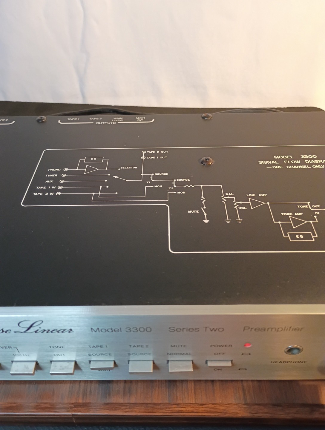 🔥PHASE LINEAR Model 3300 Series Two Preamplifier 80's w/Rack Handles Silverface