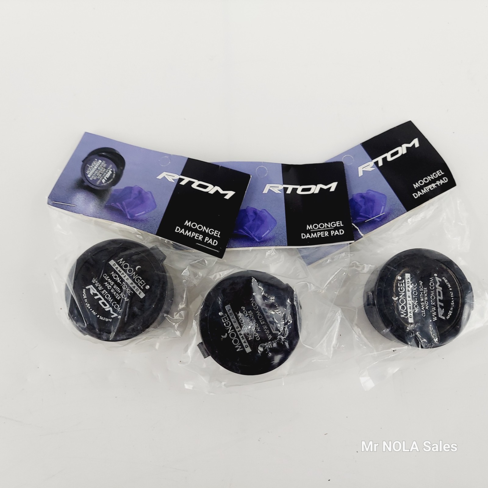 3 pk LOT RTOM Moongel Damper Pads, Blue, 6pc Made in USA Non-Toxic Free Shipping