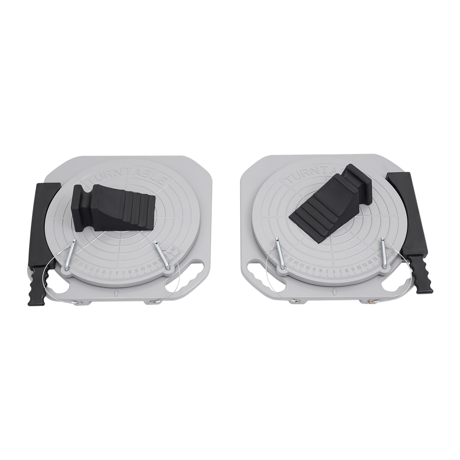 2pcs Front End Wheel Alignment Turntable Plate 360° Rotating Plate Table