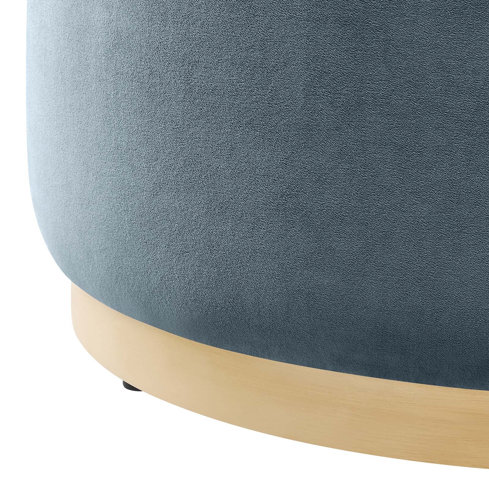 Modway Large 29" Round Performance Velvet Upholstered Ottoman