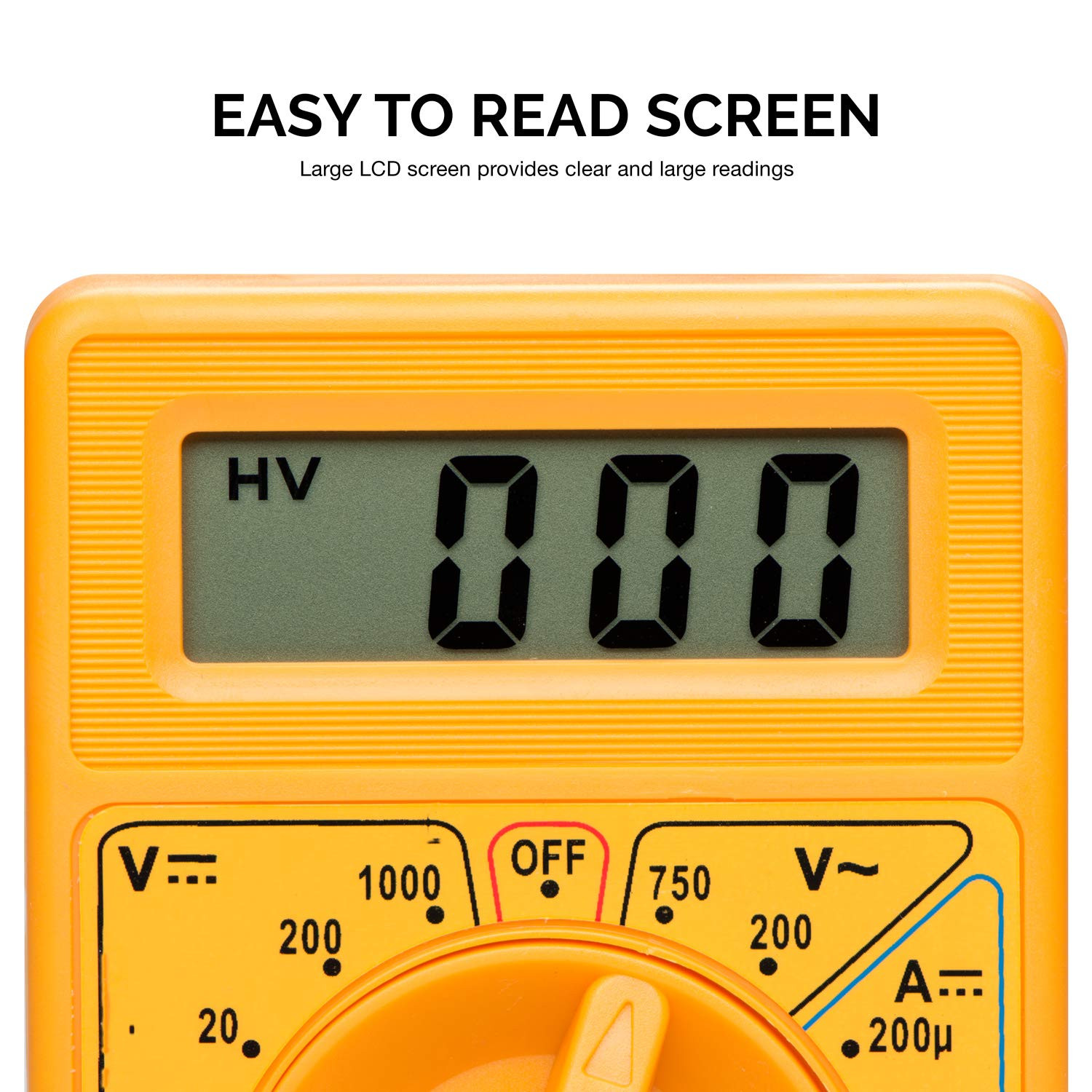 40508 Digital Multimeter Diode & Transistor Tester AC DC Volt Test Voltmeter, Au