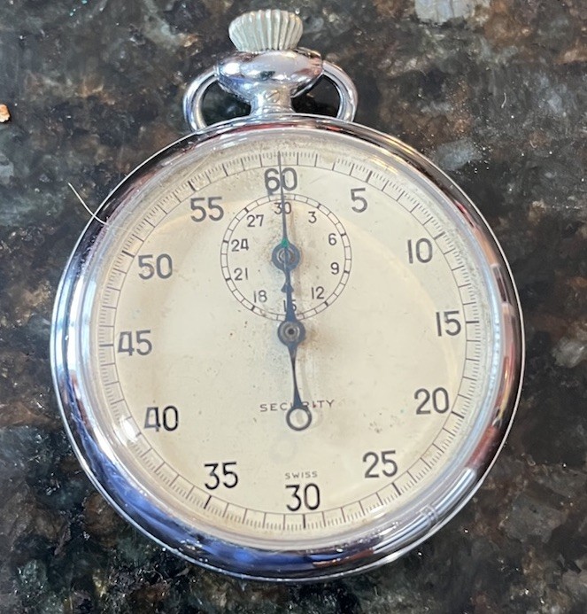 Vintage Stopwatch Security Swiss Made