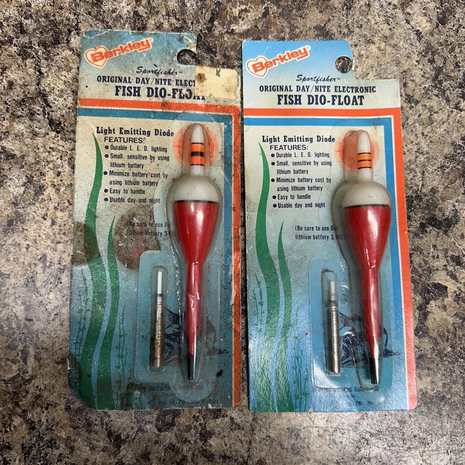 Vintage Berkley Sportfishers Fishing Dio-Float Day / Night Electric Bobber