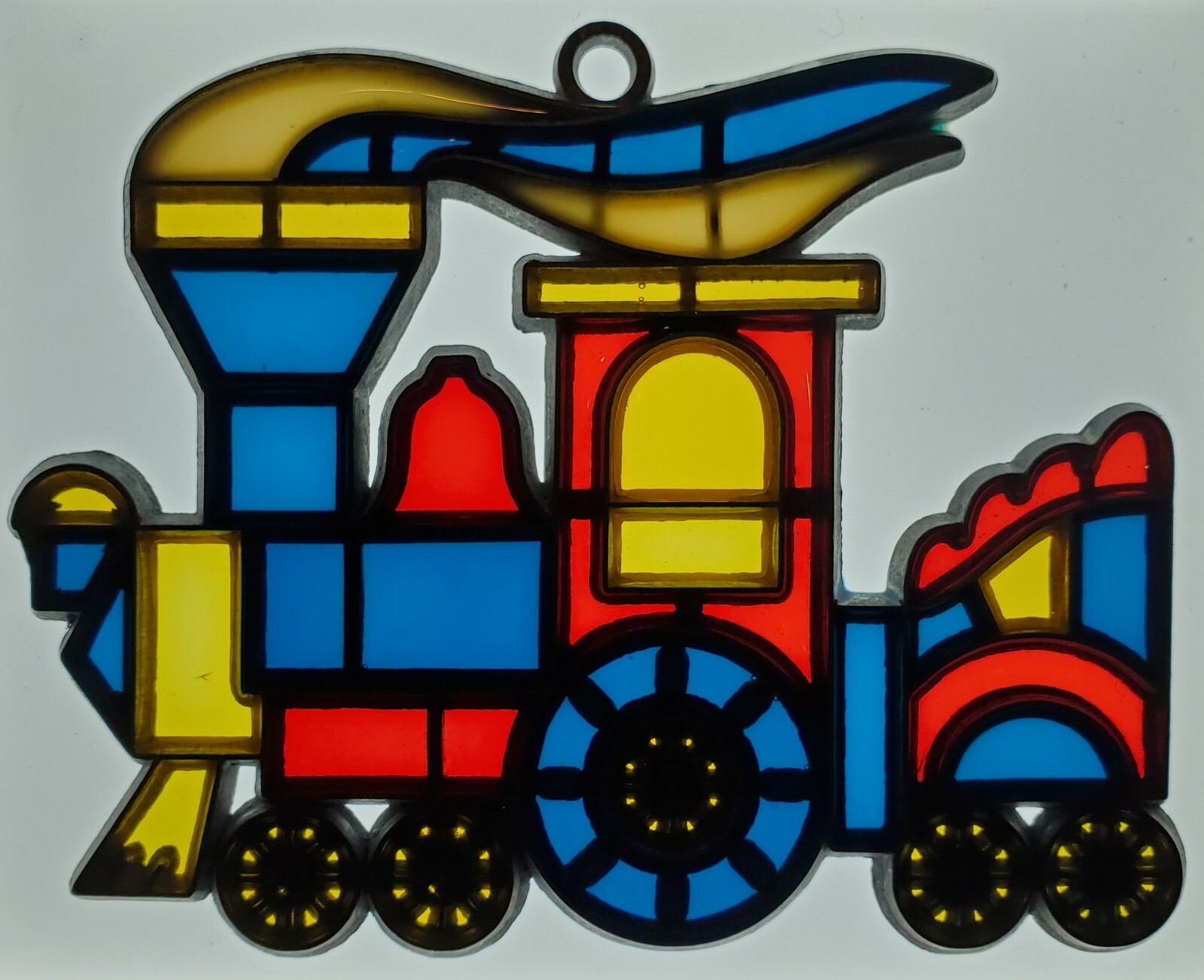 Vintage Train Stained Glass Suncatchers Window Decoration Locomotive Engine