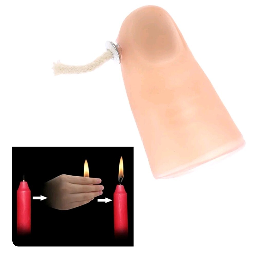 Magic Trick Moving Flame Illusion Rubber Thumb Magician's Prop T15