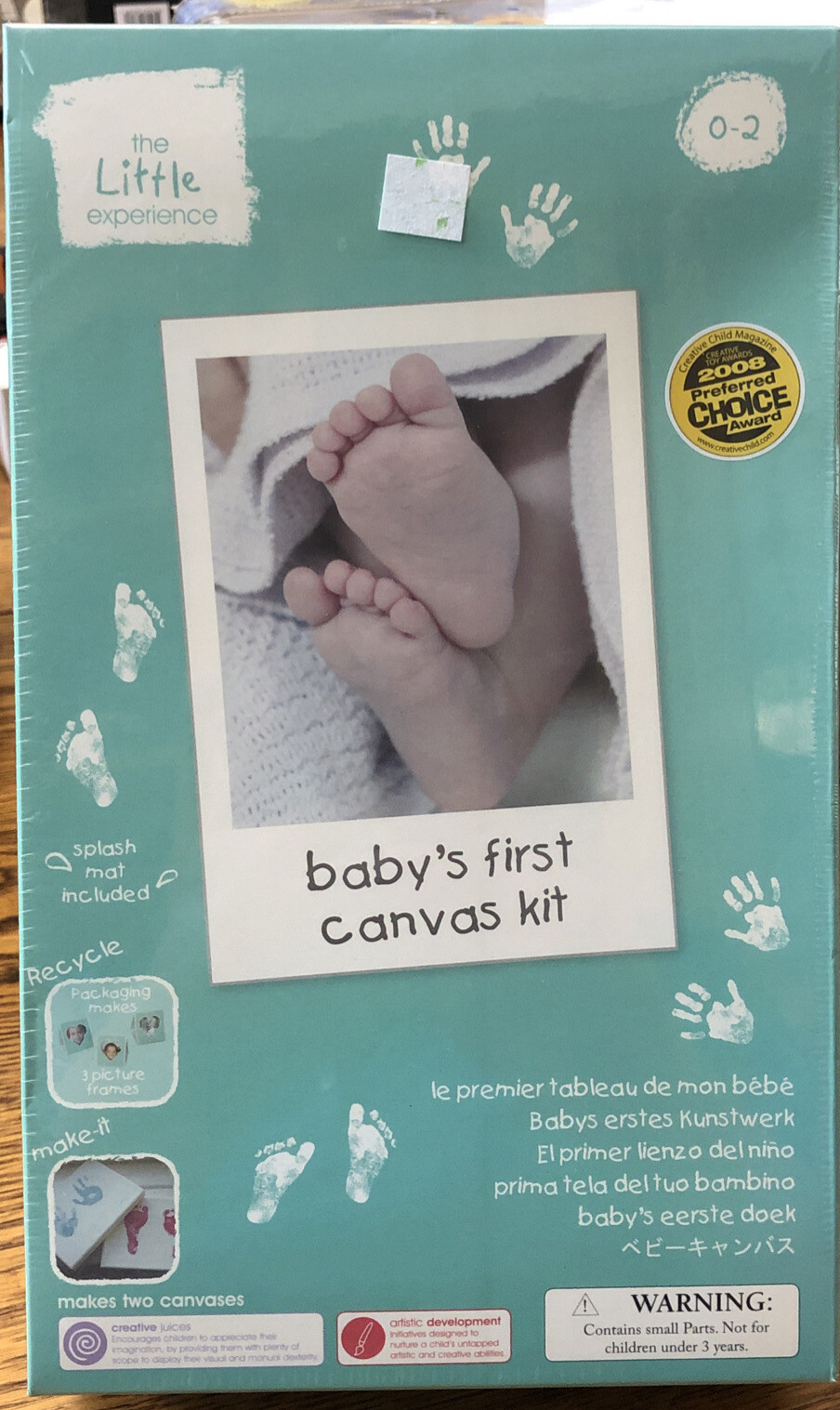 Baby's First Canvas Kit Splash Mat Canvas (2) The Little Experience New Sealed