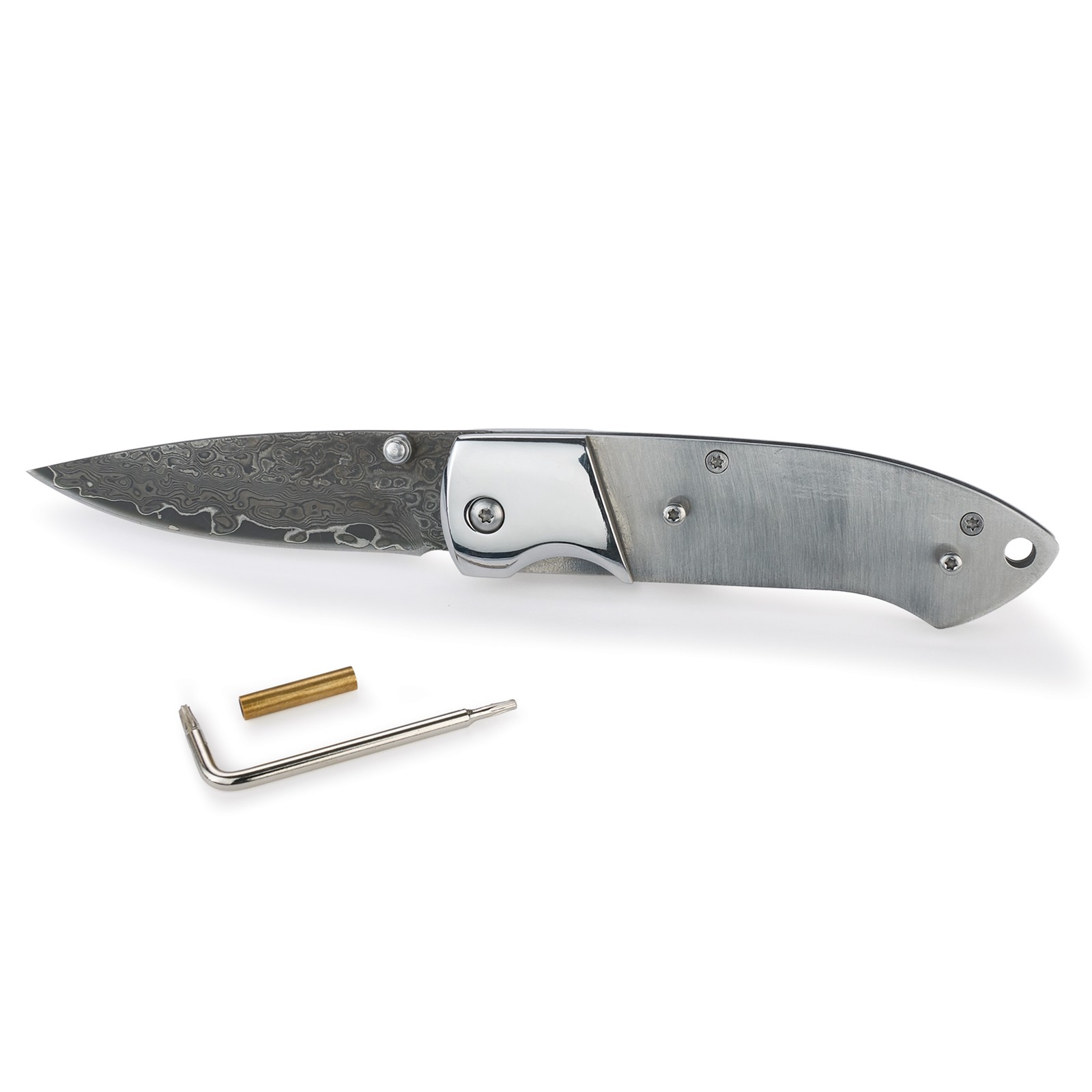Sarge Brave 69 Layer Damascus Folder Knife Kit KIT ONLY – SCALE MATERIAL NOT INC