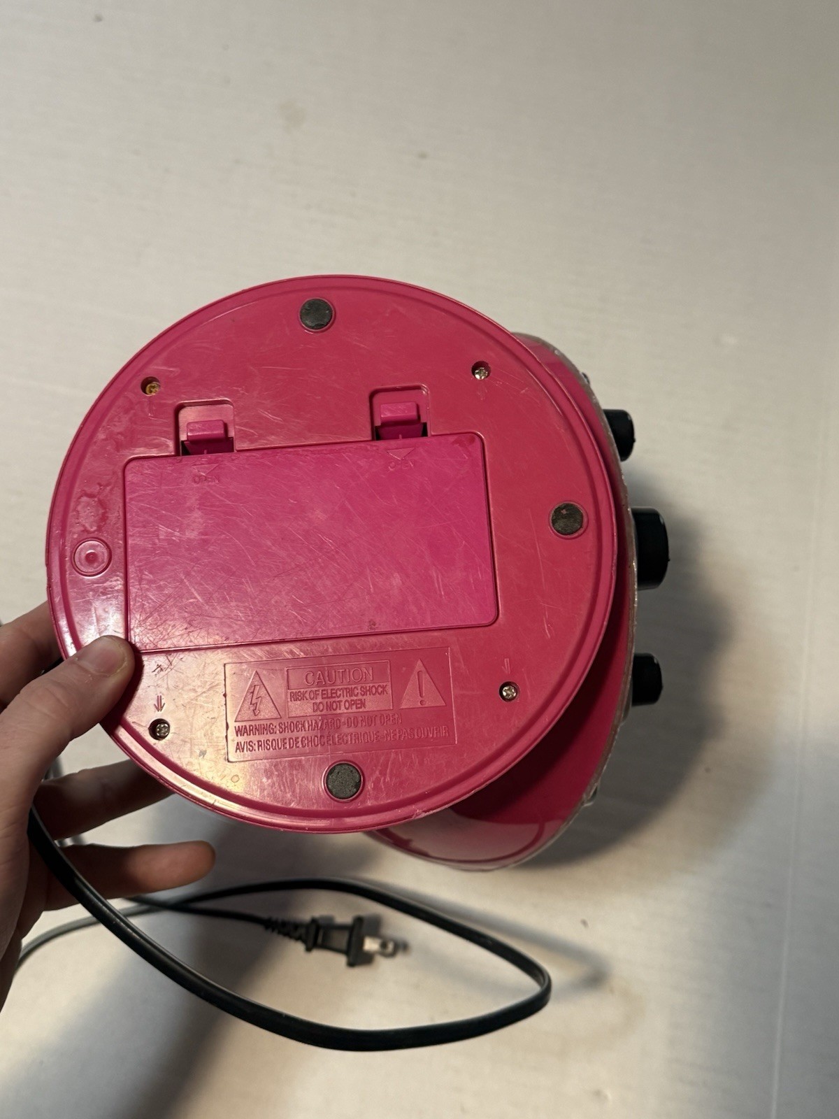 Monster High Disco Party CD Player & Karaoke Machine Missing Mic Knob TESTED
