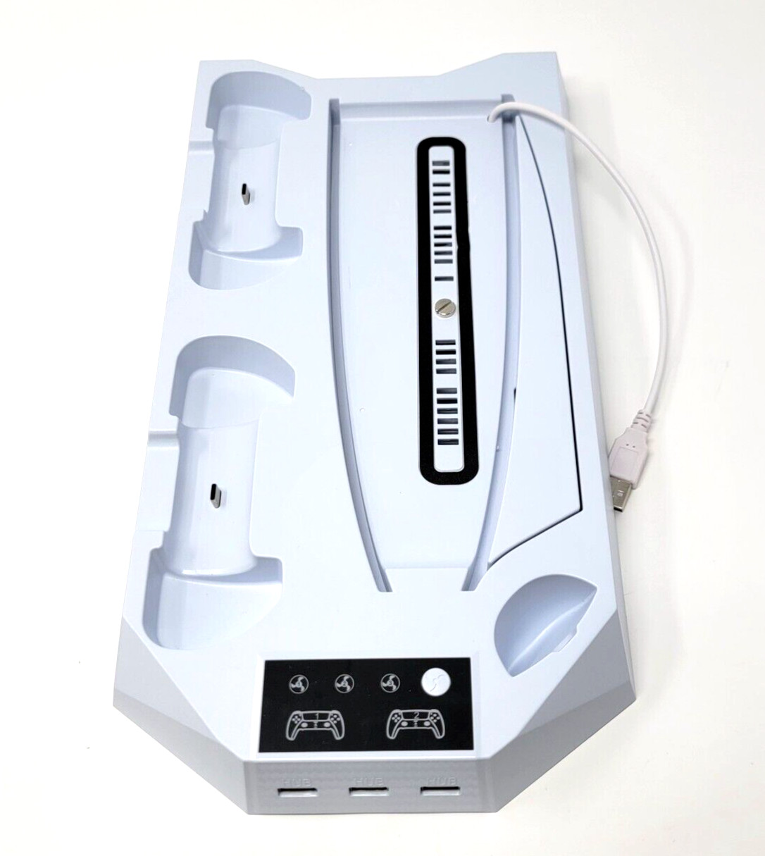 Slient Cooling Stand PS5 Stand & Cooling Station w/ Dual Controller Charger