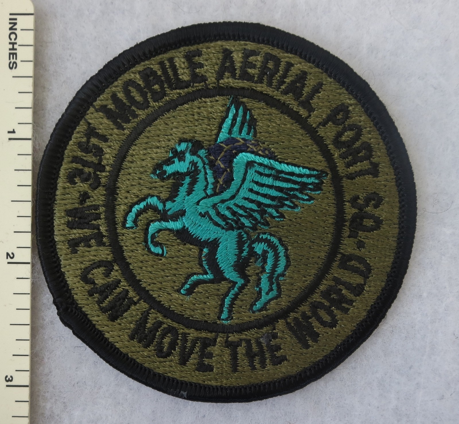 31st MOBILE AERIAL PORT SQUADRON US AIR FORCE PATCH Subdued USAF Vintage
