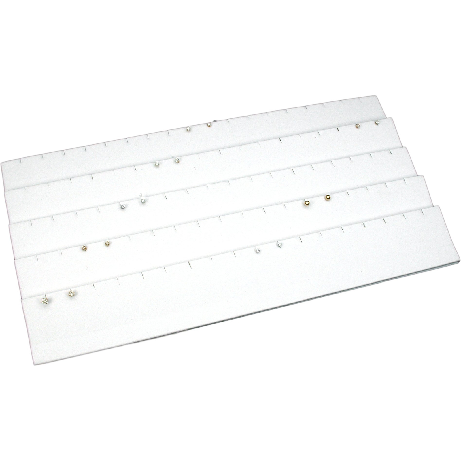 Jewelry Box Display Case 45 Pair Earrings White