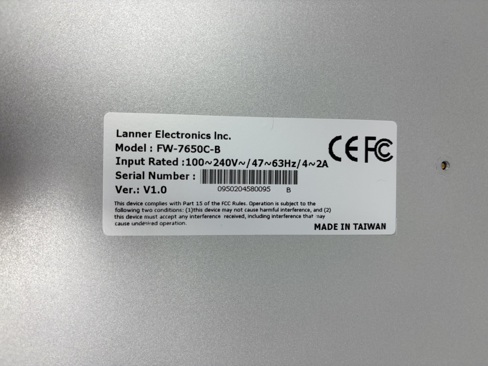 Lanner FW-8650C System - 19" 1U Intel Pentium 4 Network Security Appliance