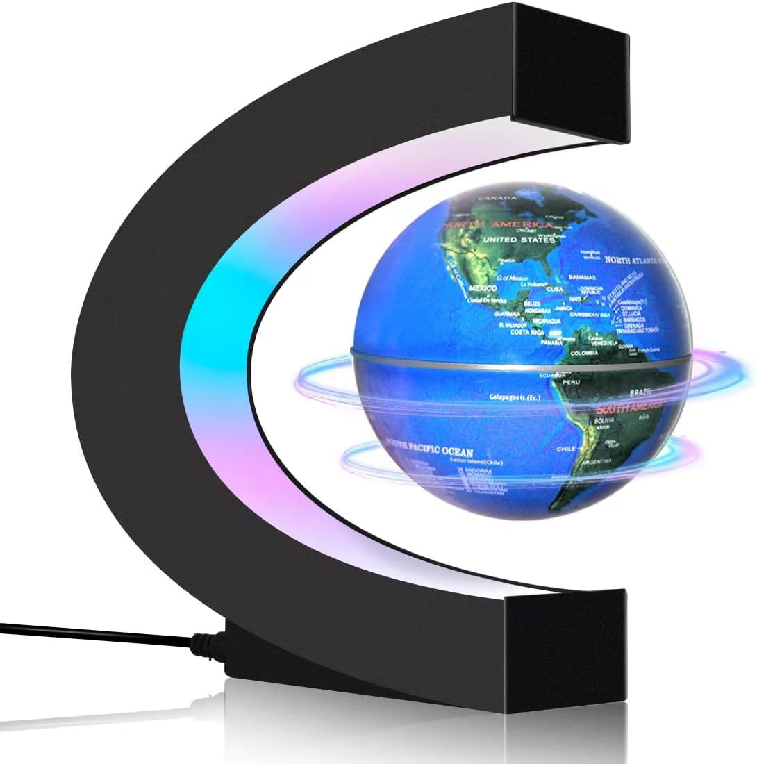Magnetic Levitating Floating Globe with LED Lights Cool Gadgets C Frame Globe