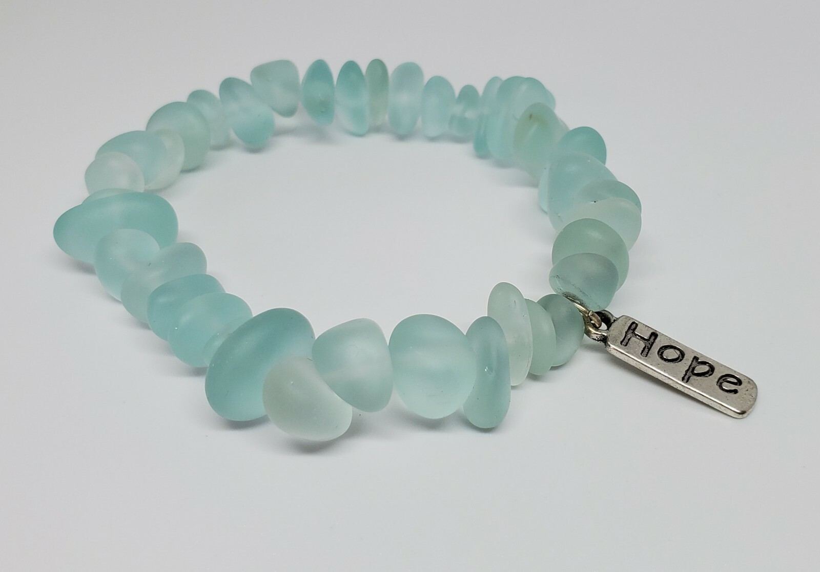 Glass Stone Bracelet with Charm