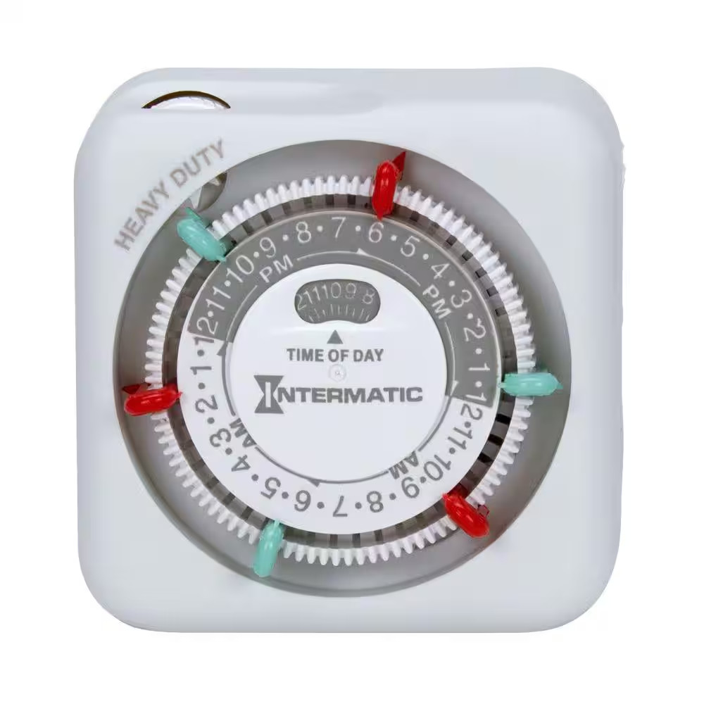 15 Amp 24-Hour Indoor Plug-In Timer, White