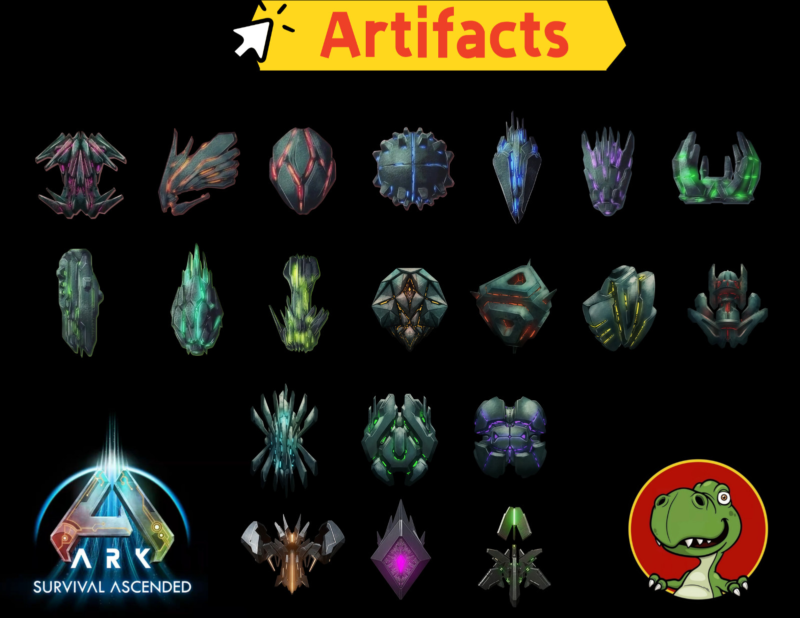 Ark Ascended PVE All Boss Artifacts  PVE PC/XBOX/PS