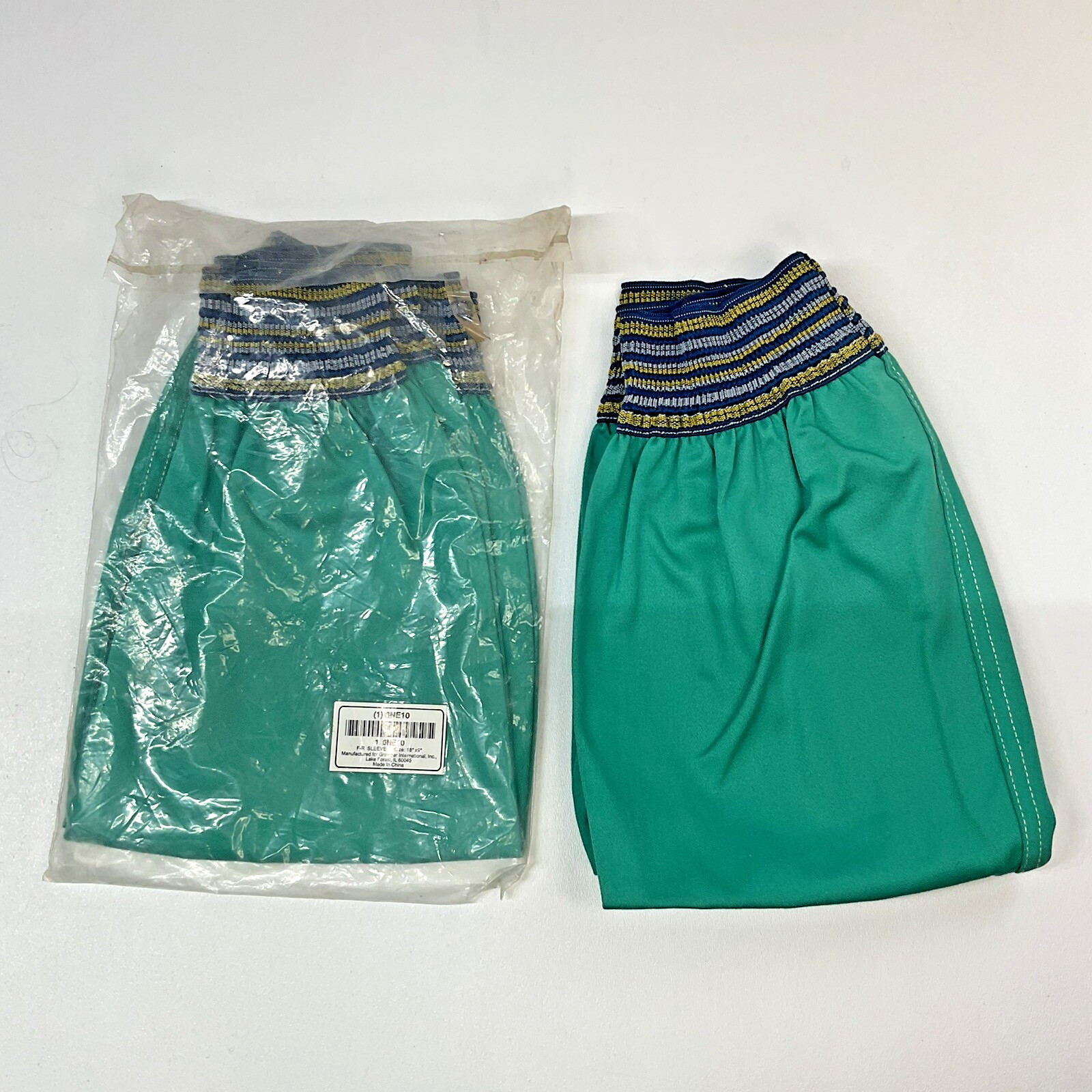 NEW Grainger FR Flame Resistant Sleeves 18"x9" 6NE10, 2 Pair Green Elastic Cuff