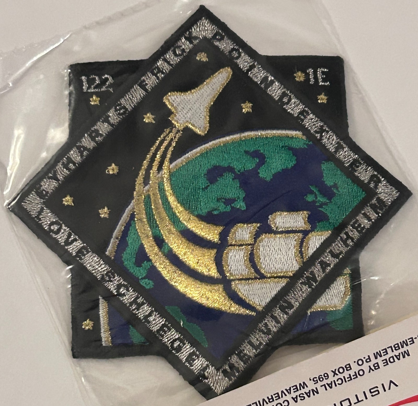 NASA Space Shuttle Atlantis STS-122 Mission Patch 1E Columbus Lab A-B Emblem