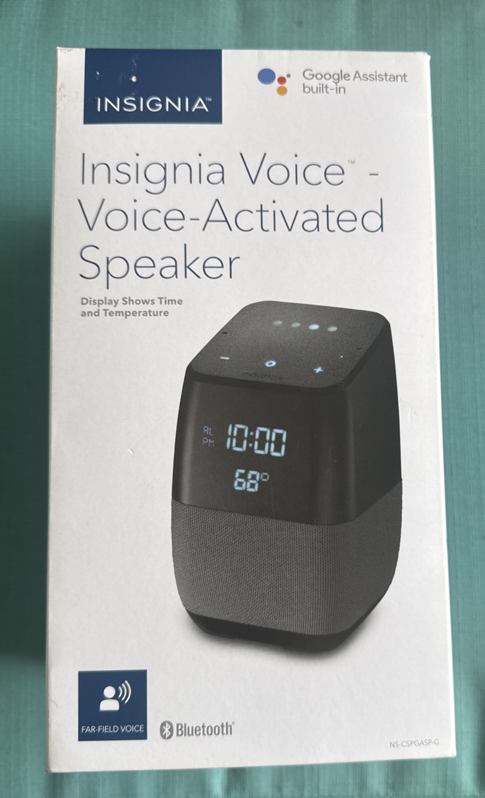 Insignia Voice Smart Bluetooth Speaker with Google Assistant Black NEW