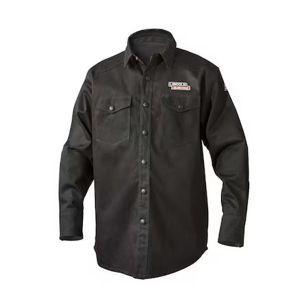 Lincoln Electric K3113-3Xl Welding Shirt, 36 In Length, Black, Cotton, 3Xl
