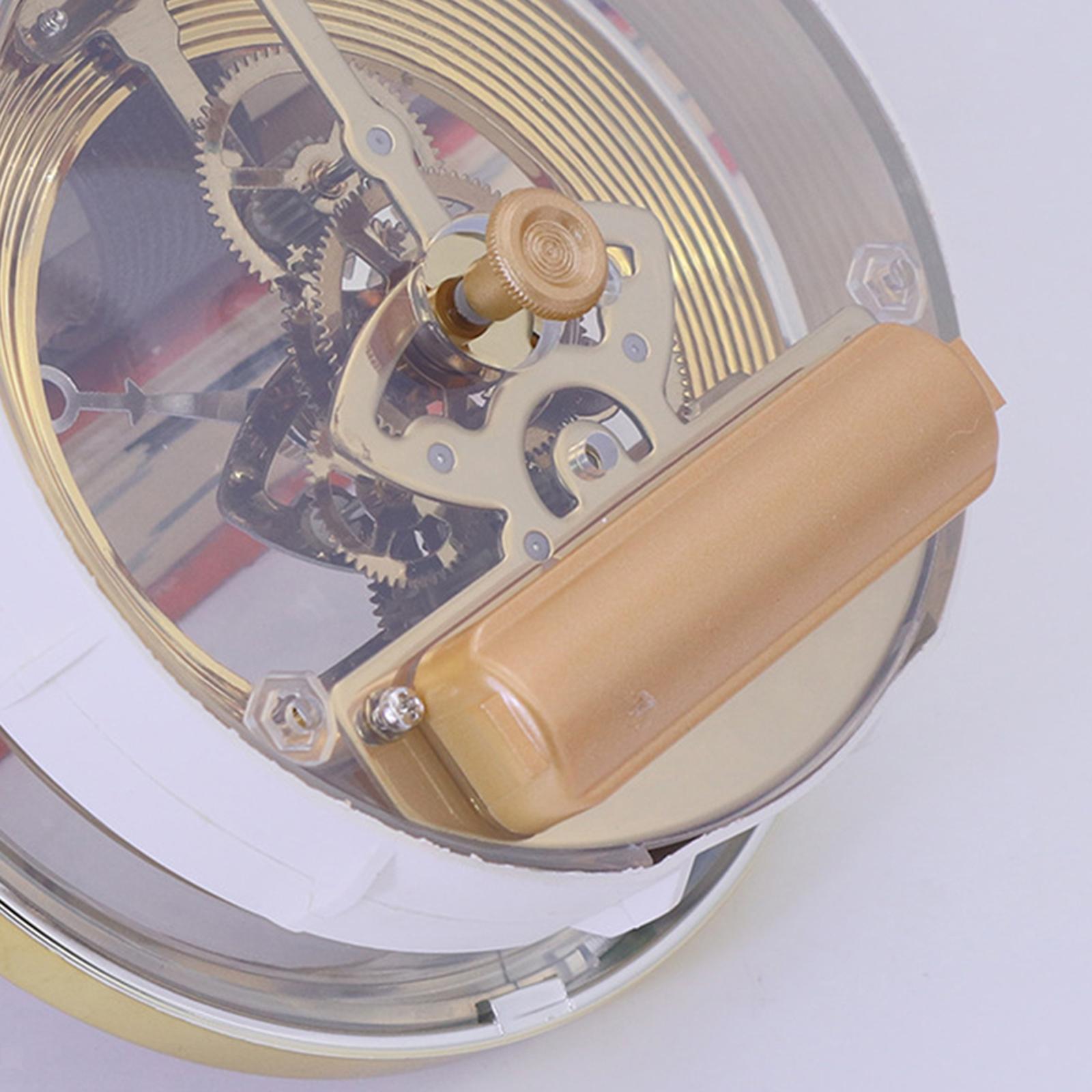 Quiet Transparent Skeleton Clock Inserts 4" Dial Battery Powered for School