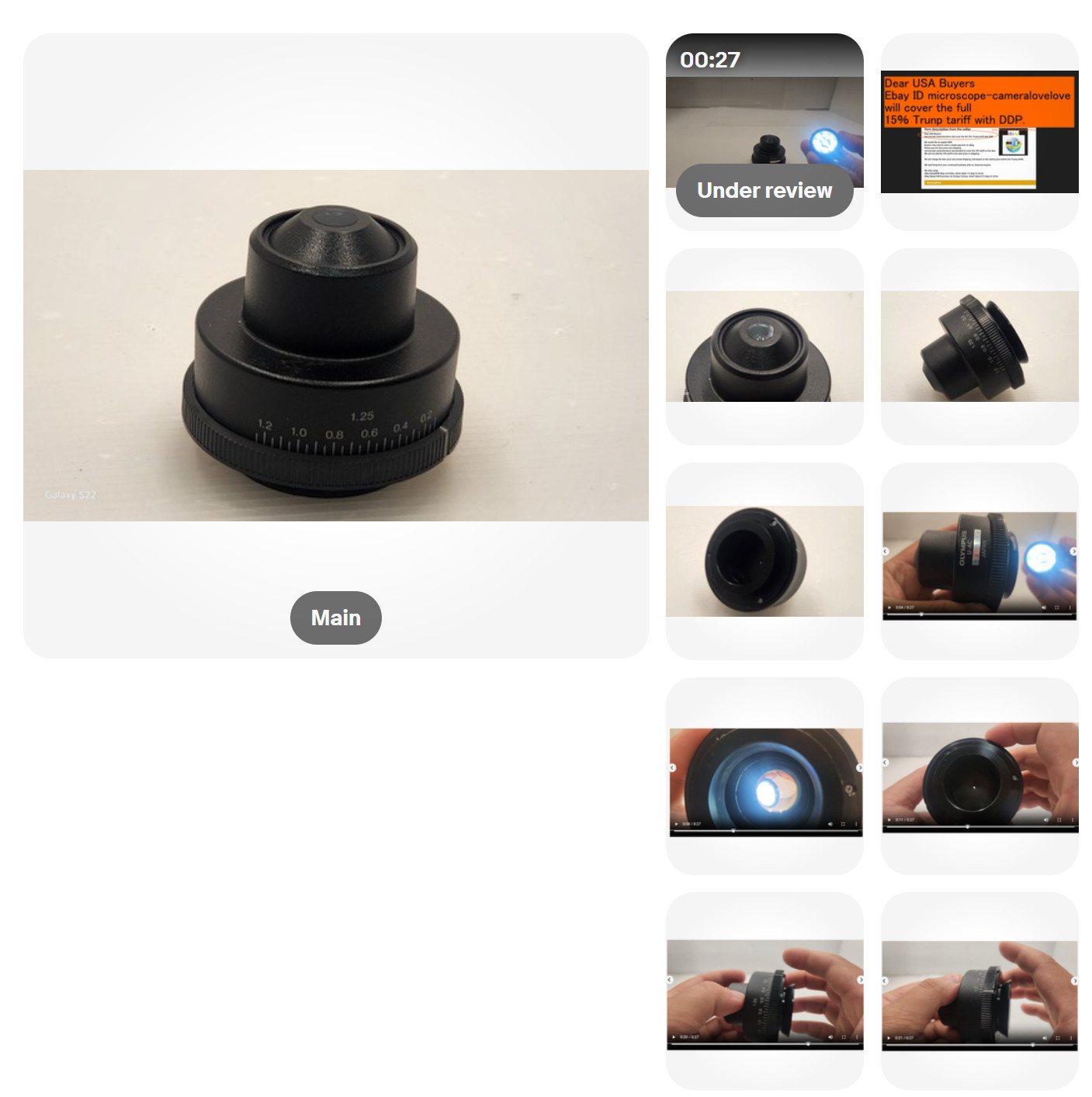 *Mint* Olympus Microscope 1.25 NA Abbe Condenser U-AC for BH2/BX Series 35254