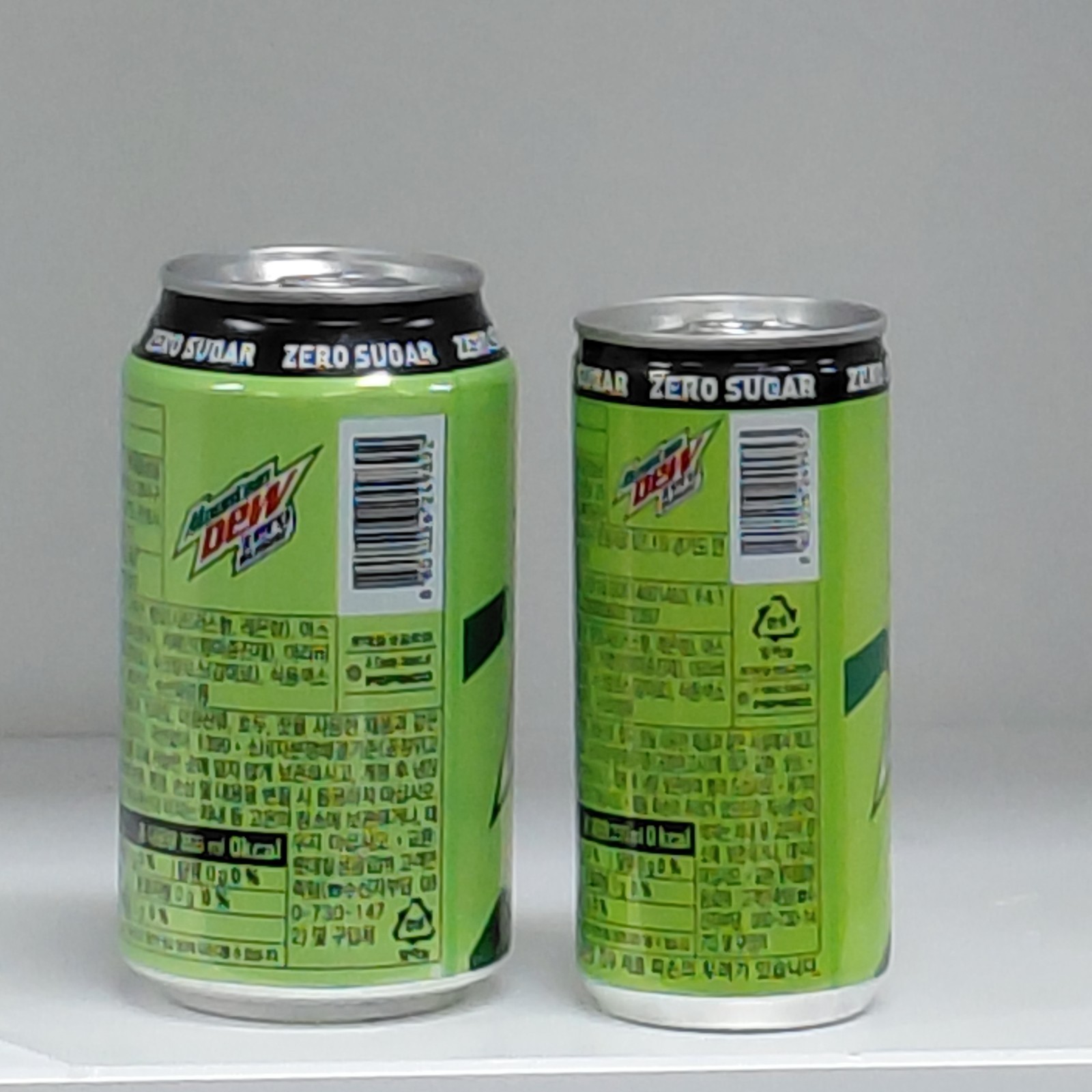 Mountain Dew Zero Sugar Can Empty . 2pieces set