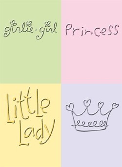CUTTLEBUG ProvoCraft PRINCESS 4 EMBOSSING FOLDERS GIRL