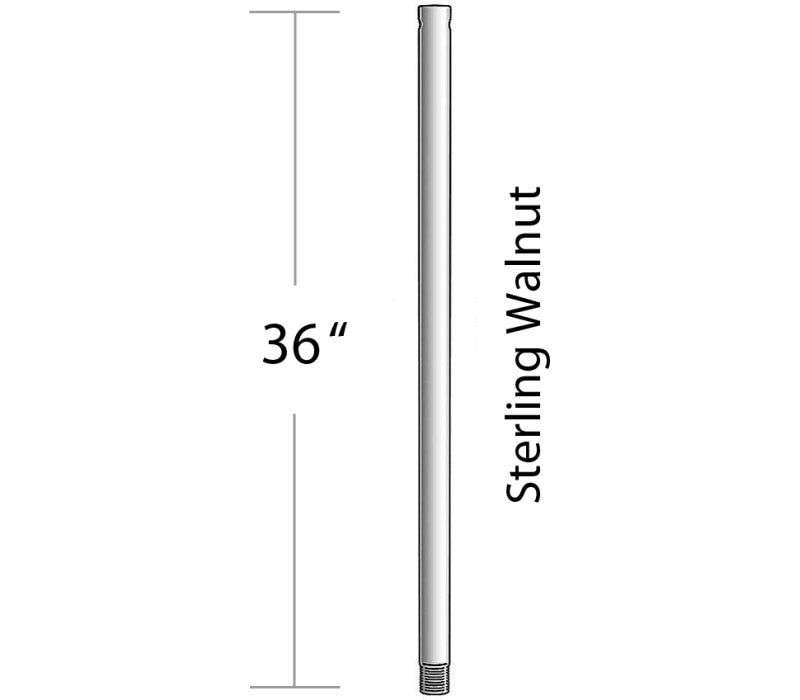 Minka-Aire DR536-STW/GOW, 36" Downrod, Sterling Walnut