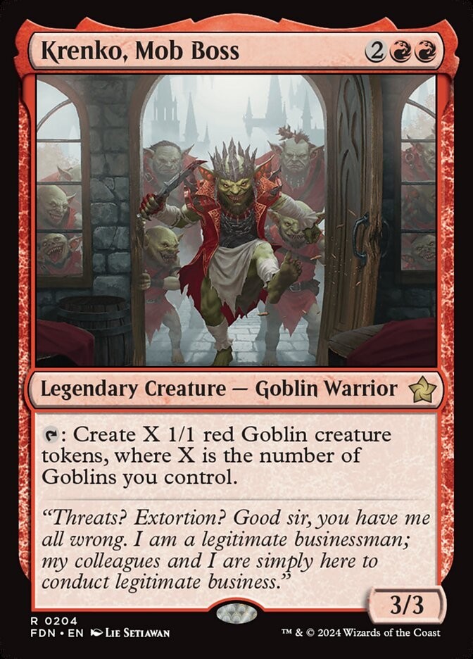Krenko Mob Boss NM Legendary Rare MTG Foundations [FDN] #0204 Red Goblin Regular