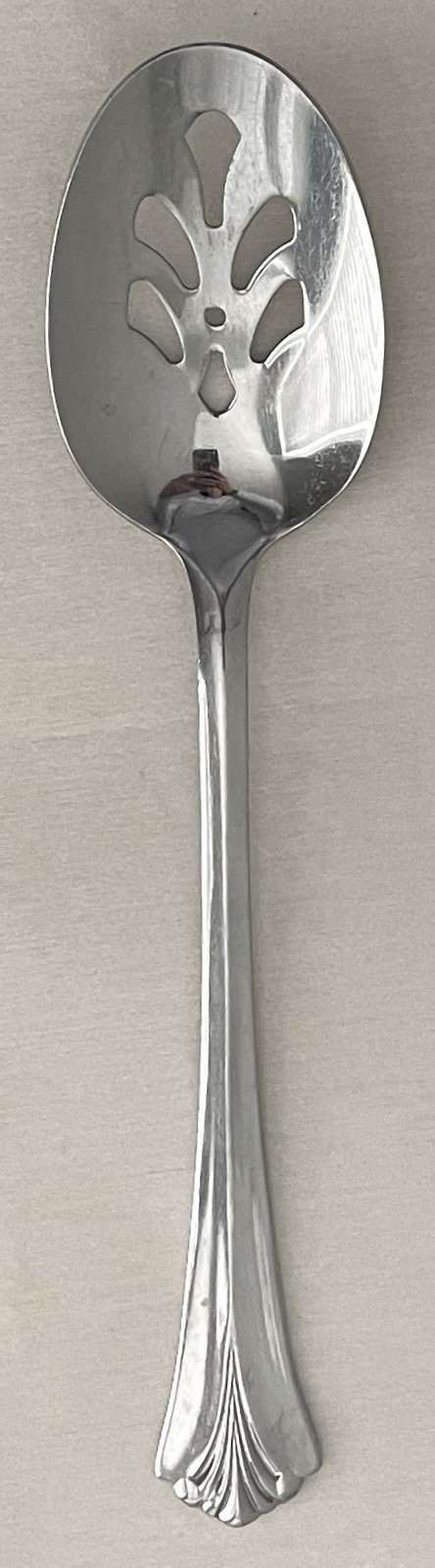 Pfaltzgraff ASHCROFT  Stainless  Pierced Serving Spoon 8 1/4"