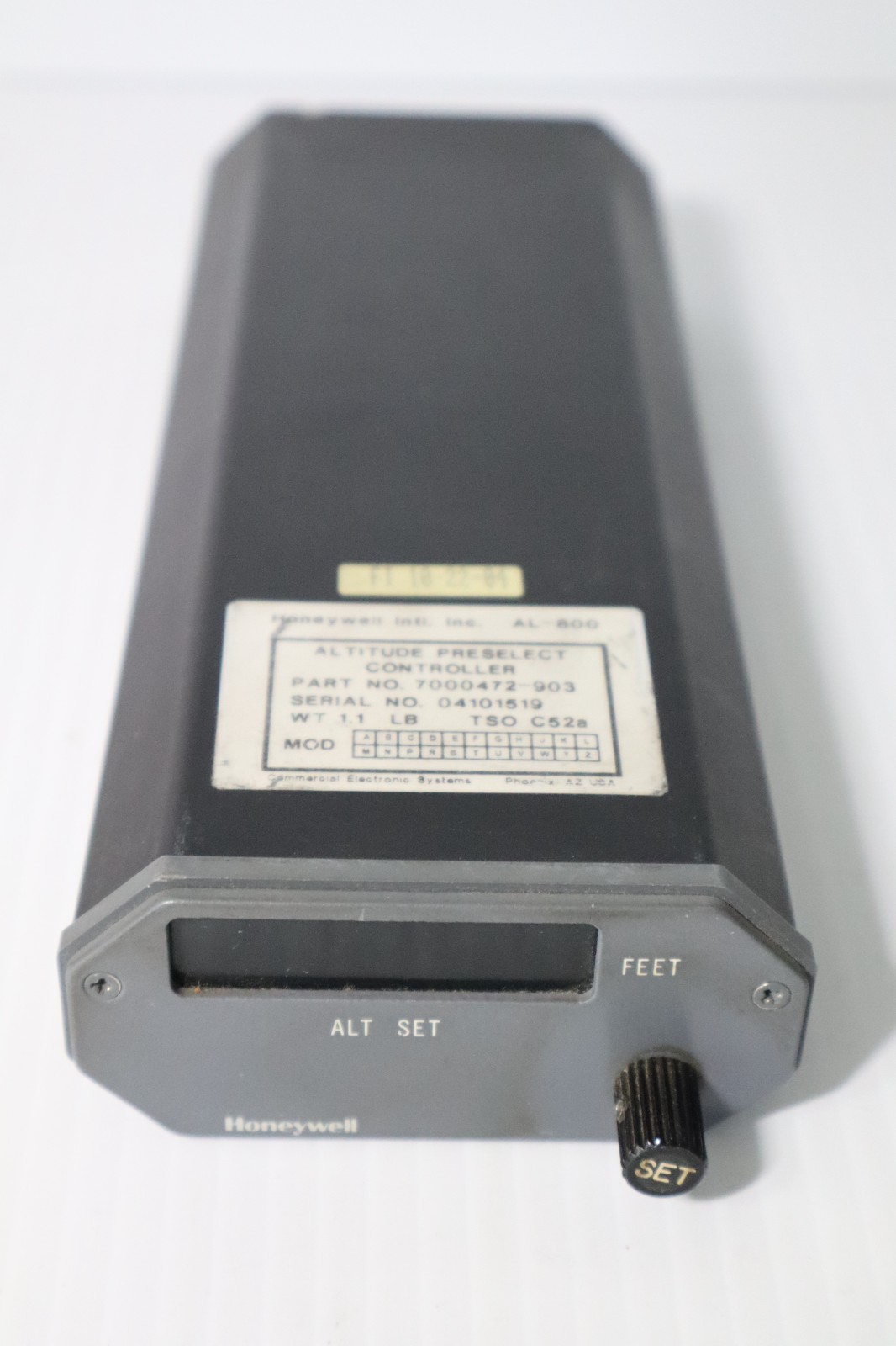 Honeywell AL-800 Altitude Preselect Controller 7000472-903