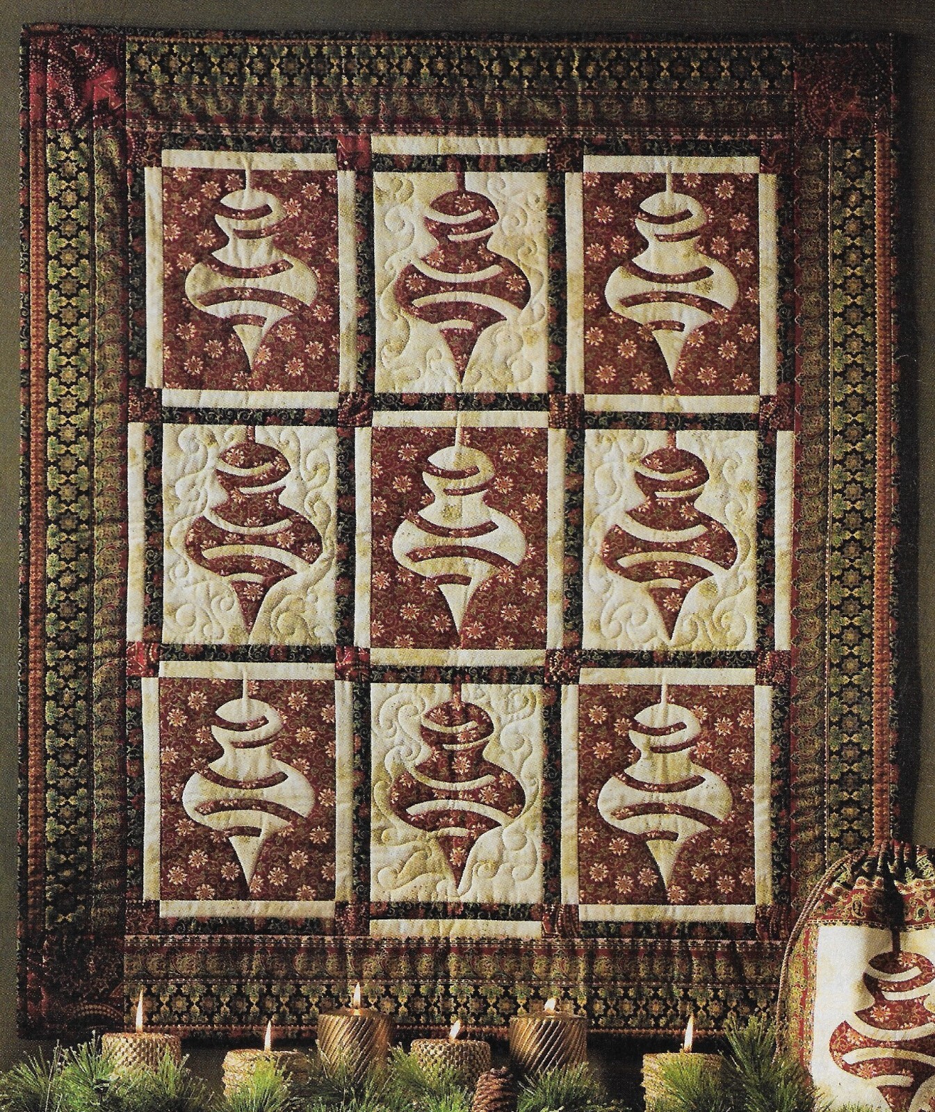 Give & Take Ornaments Wall Quilt quilting pattern instructions