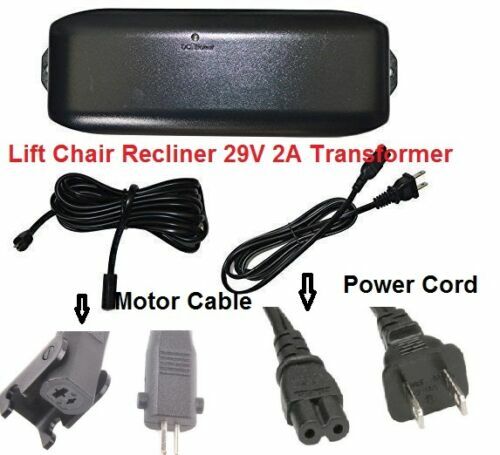 Electric Recliner Liftchair AC/DC Converter Adapter 29V 2A HWX ZBHWX-A290020-B