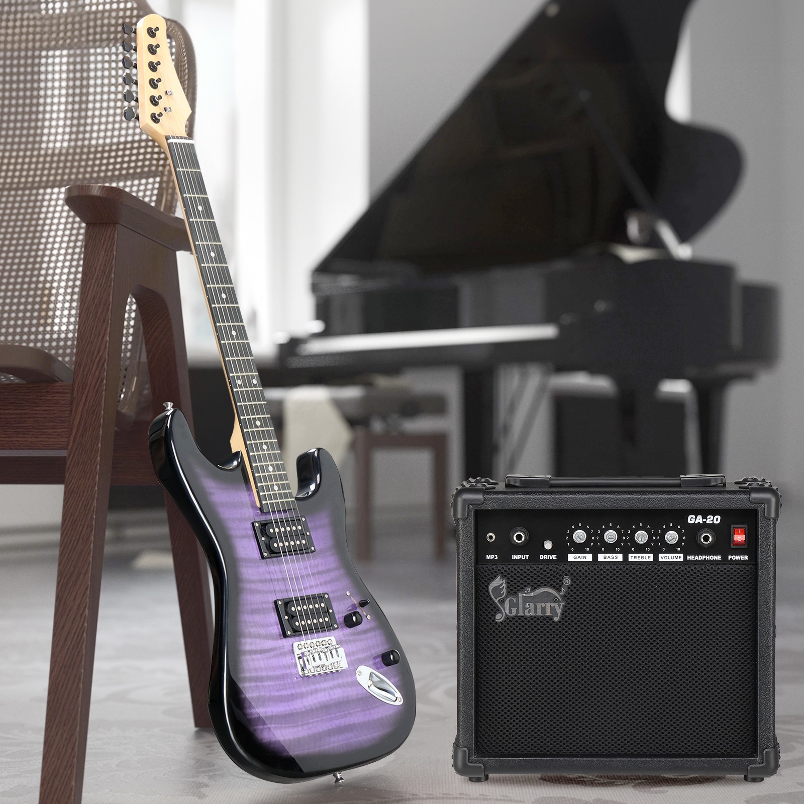 Ktaxon 39in KST Electric Guitar Basswood School Band,20W Amp,Carry Bag