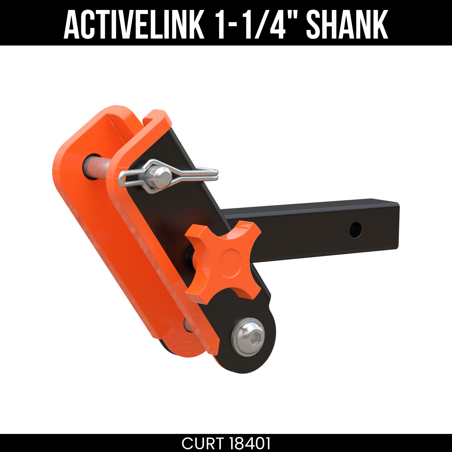 CURT ActiveLink 1-1/4 Inch Trailer Hitch Receiver Shank 18401