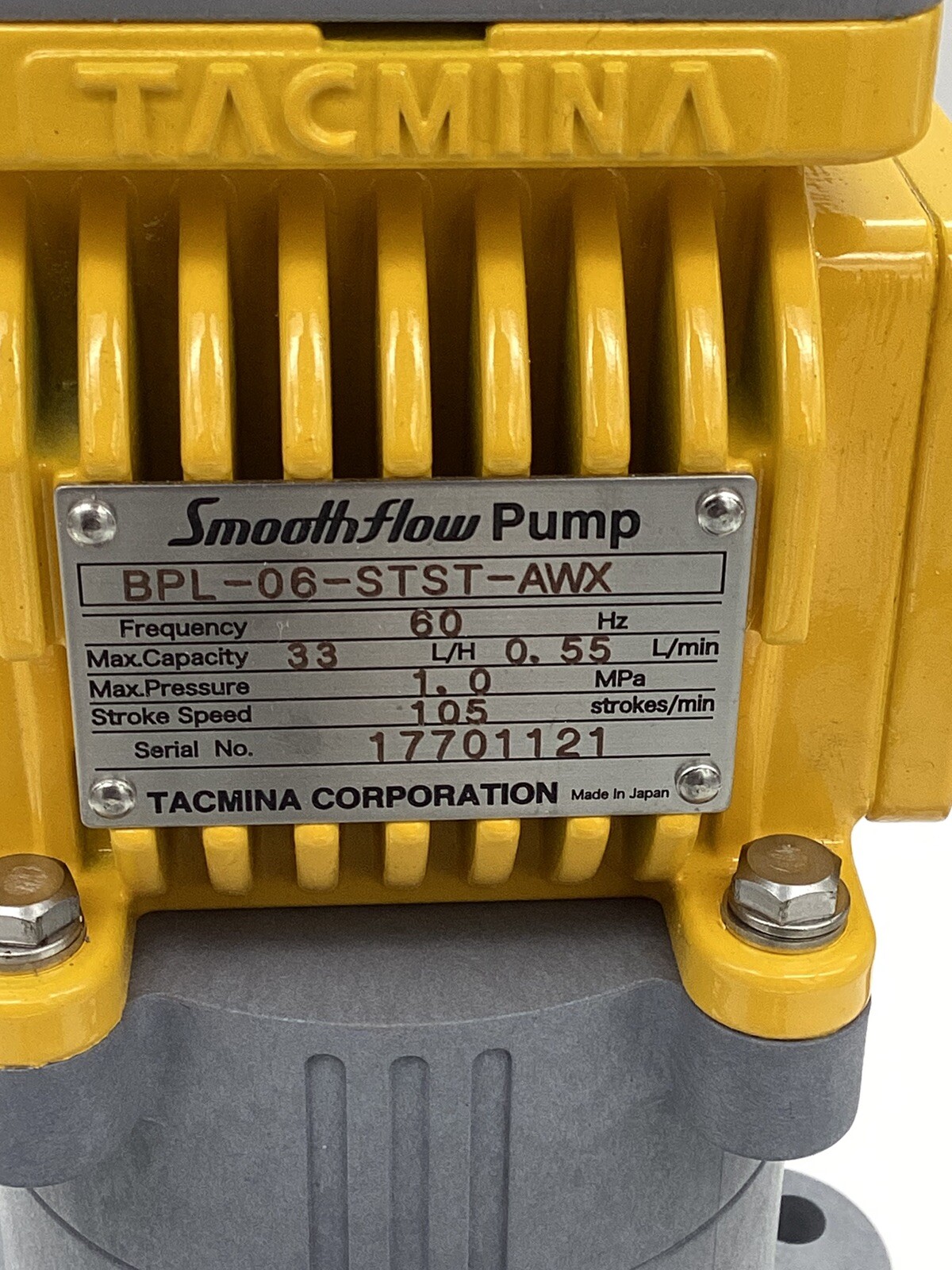 Tacmina Smooth flow Pump BPL-06-STST-AWX New Open Box