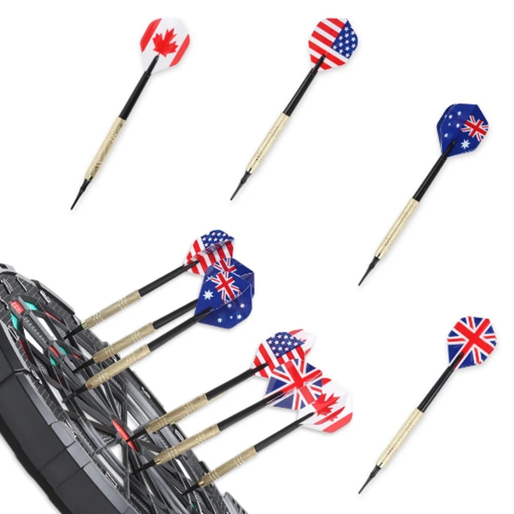 12PCS Soft Tip Darts Set 14g with 100 Extra Plastic Tips for Electronic board