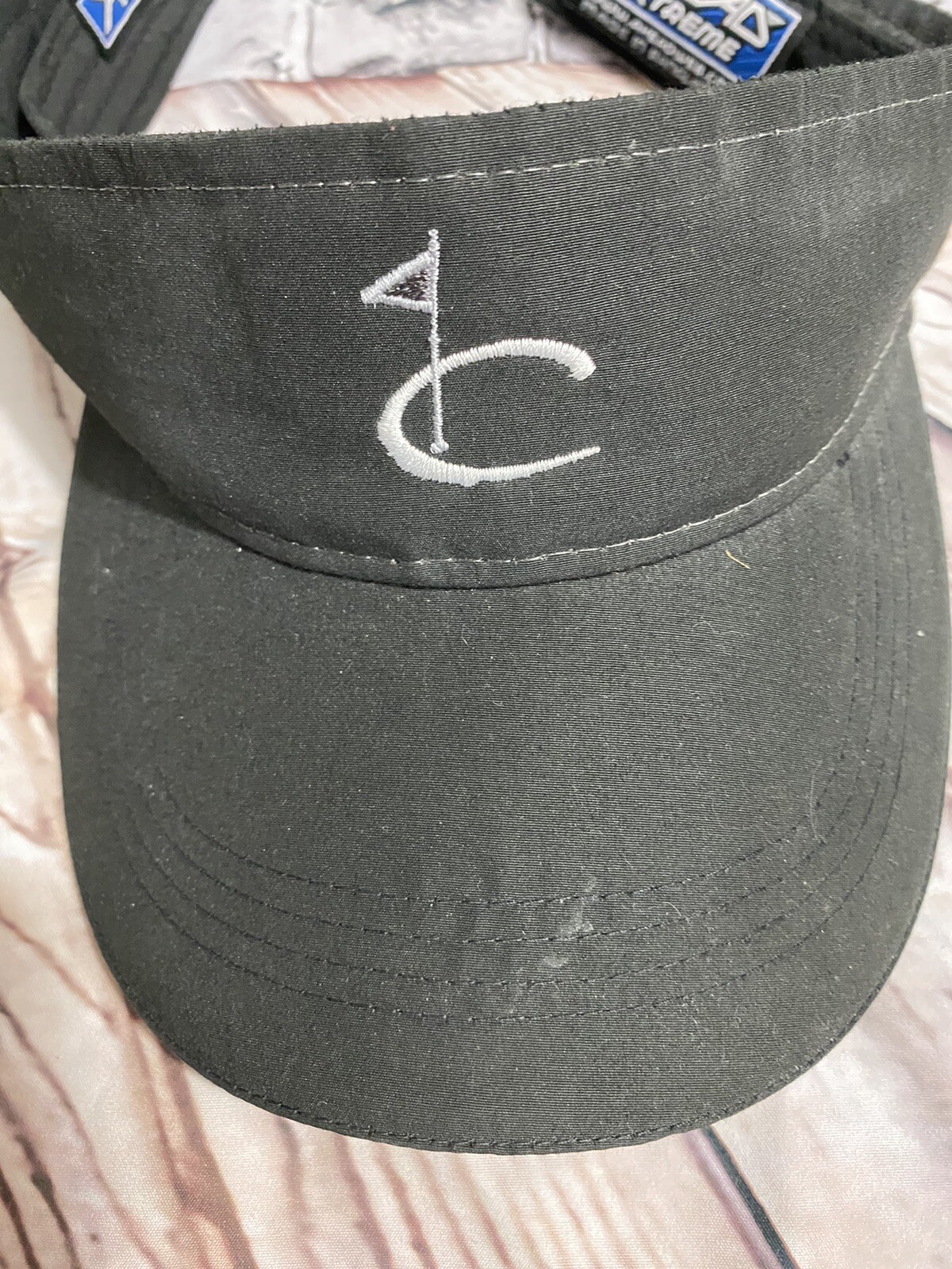 Golf Visor Black Adjustable Back Strap AHEAD Extreme ACAR