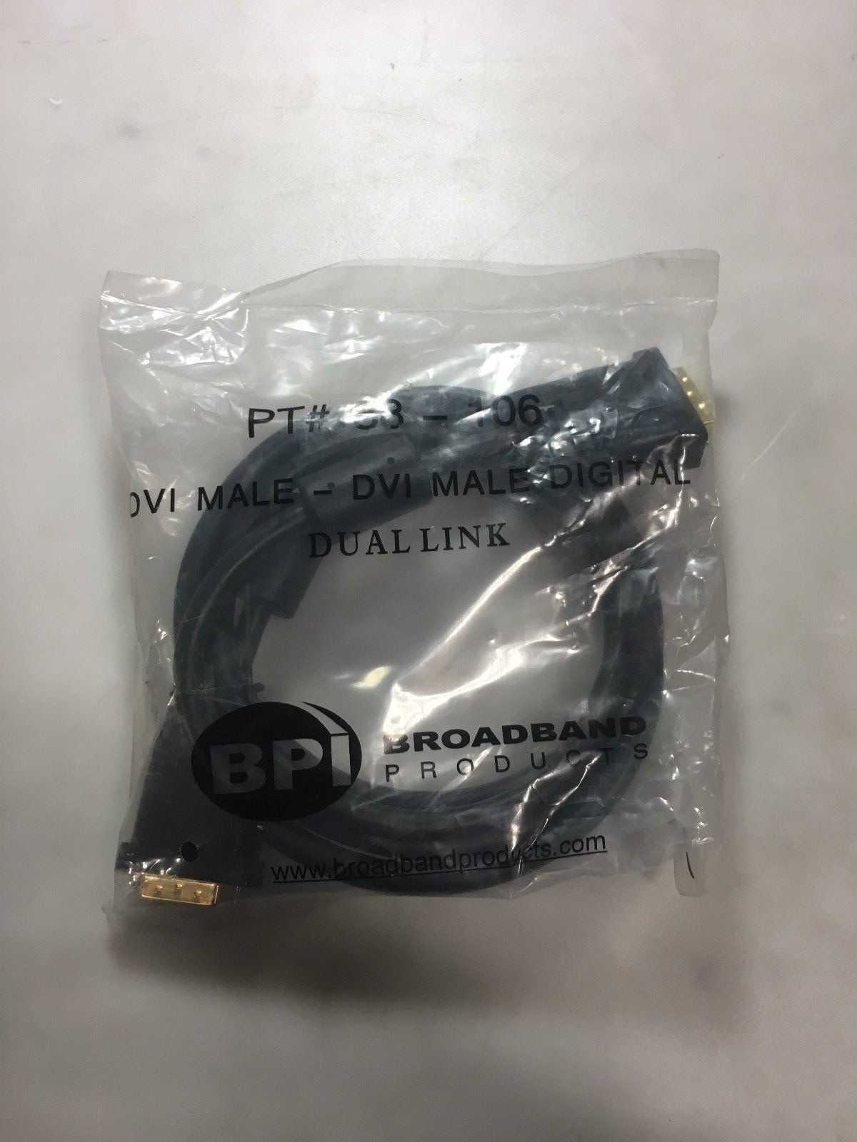 Broadband Products 38-106 DVI Male-Digital Dual Link