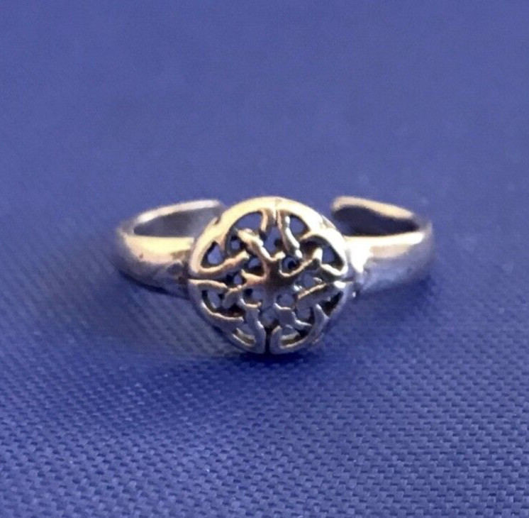 Flowers toe ring genuine .925 sterling silver adjustable + gift box