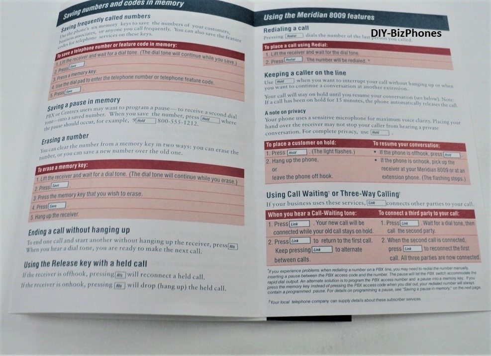 Nortel Lit Pack Button Kit for 8009 Phone Plastic Desi Paper User Guide