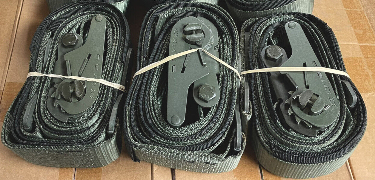 LOT OF 3 Heavy Duty Ratchet Straps Tie Down Cargo 3" x 21 Feet 5000lb Snap Hooks