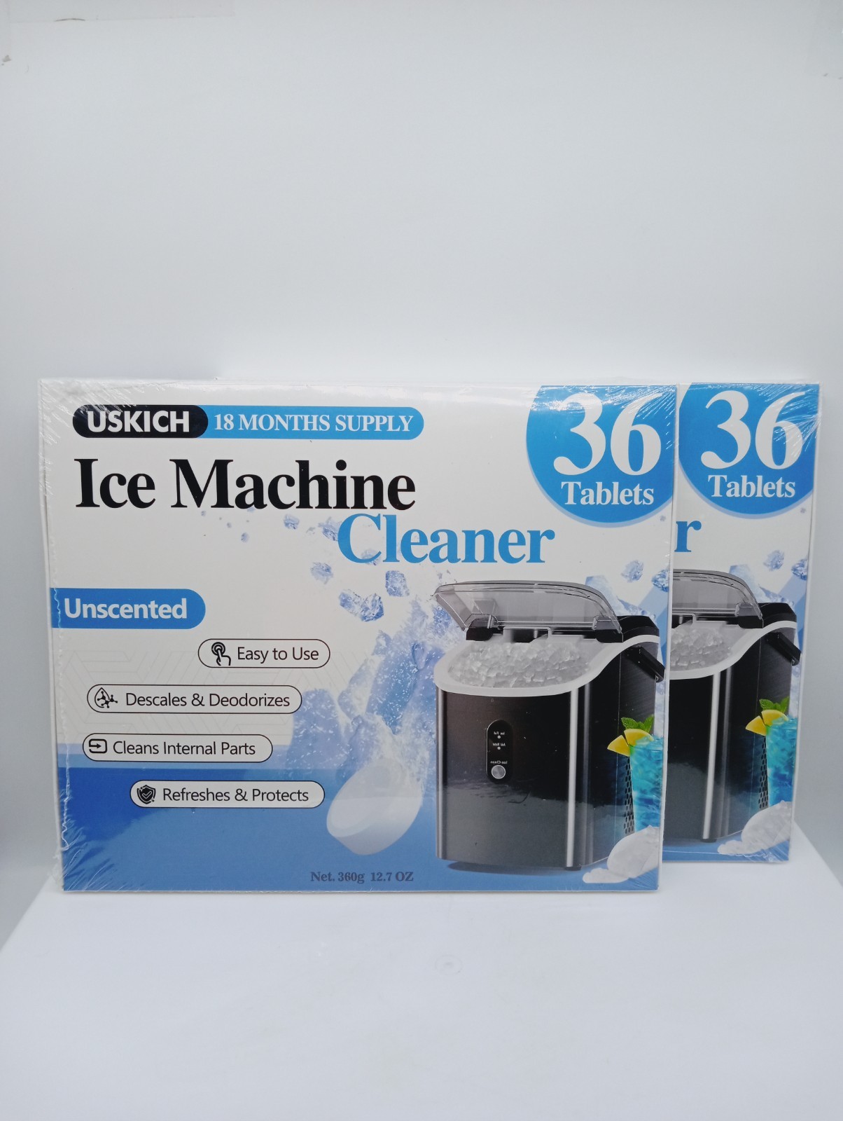 2-Pk All-in-One Ice Maker Cleaning Tablets 36 Pack - Easy, Effective Maintenance