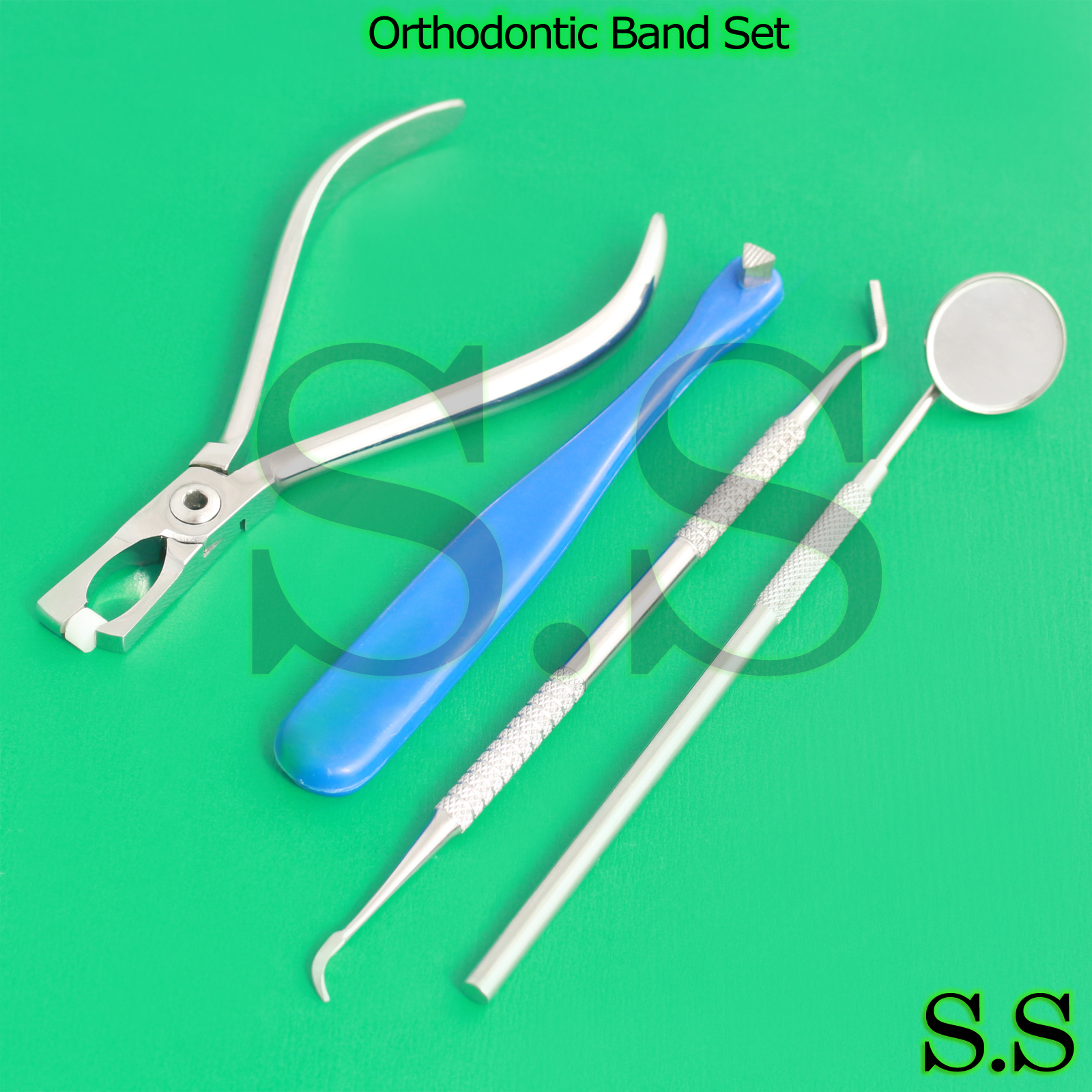 Orthodontic Band Set Up Kit of Band Remover Pliers,Band Pusher,Heat Bite DN-577