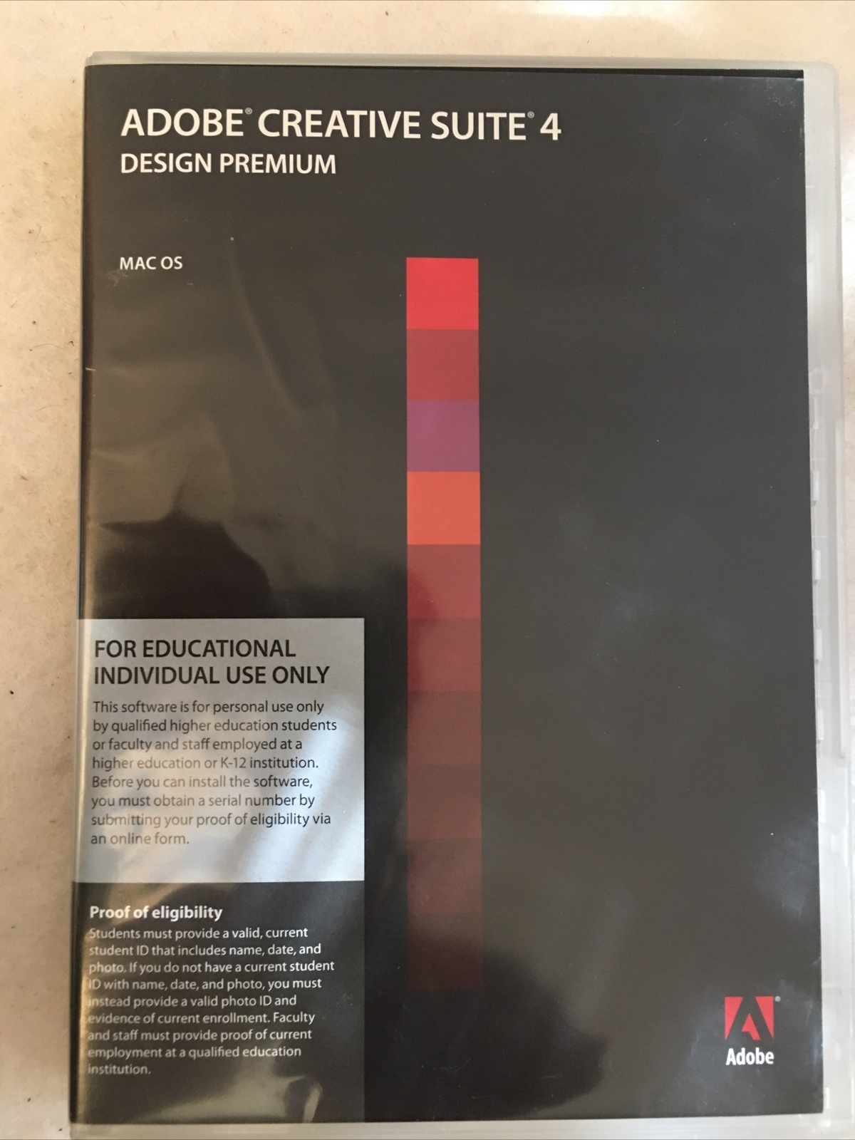 Adobe Creative Suite 4 Web Premium Mac OS Discs  Academic Version W/product Code